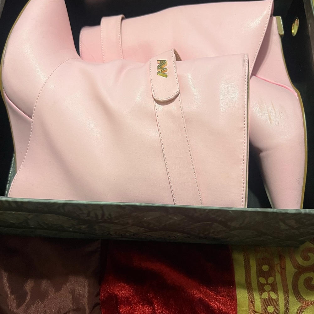 I’m selling some Azalea wang light pink bootie heels